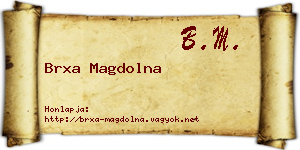 Brxa Magdolna névjegykártya
